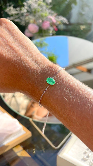 Adjustable Fusion Emerald Bracelet