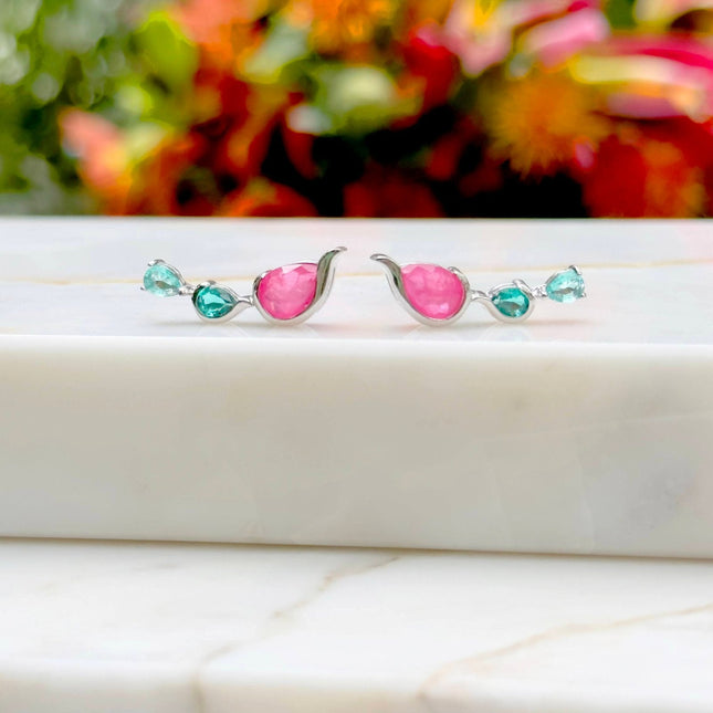 Colourful ear cuff earrings