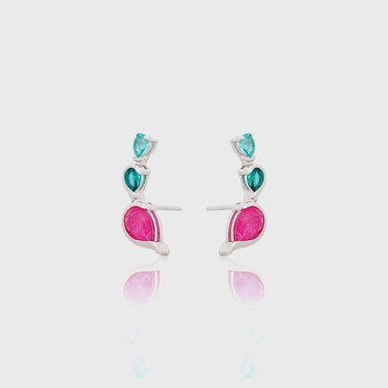 Colourful ear cuff earrings