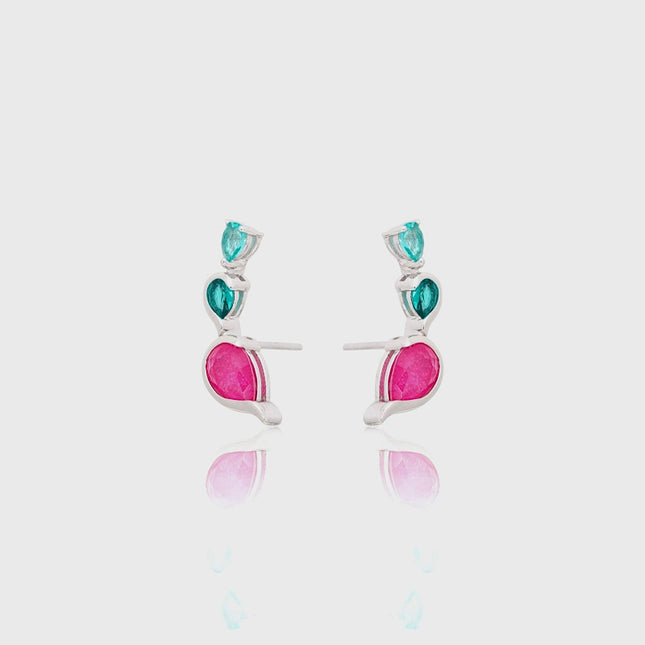 Colourful ear cuff earrings