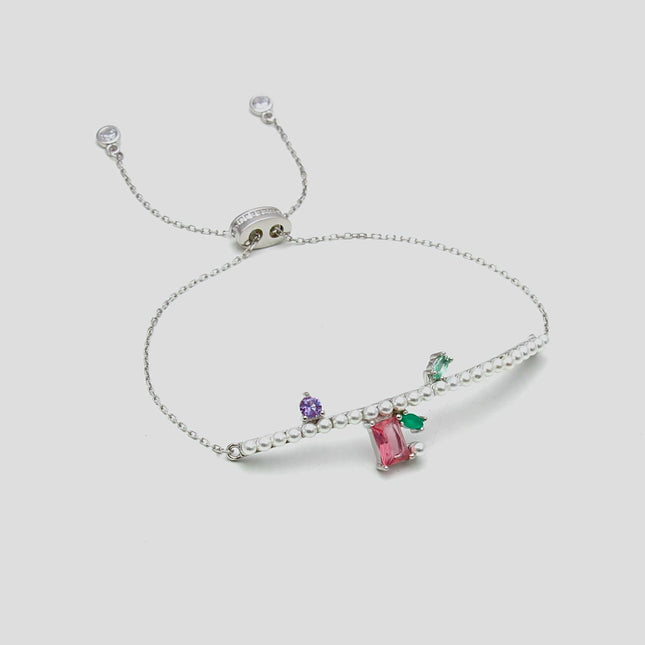 Adjustable Pearls and Crystals Bracelet