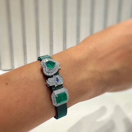 Heart fusion emerald charm