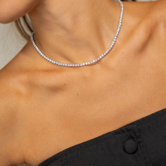 Tennis riviera necklace 45cm