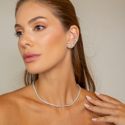 Tennis riviera necklace 45cm