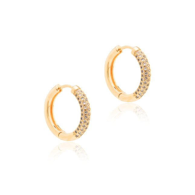 hoop zirconia large earrings