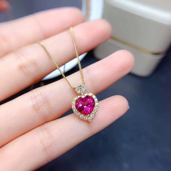 Ruby Heart Jewellery Set
