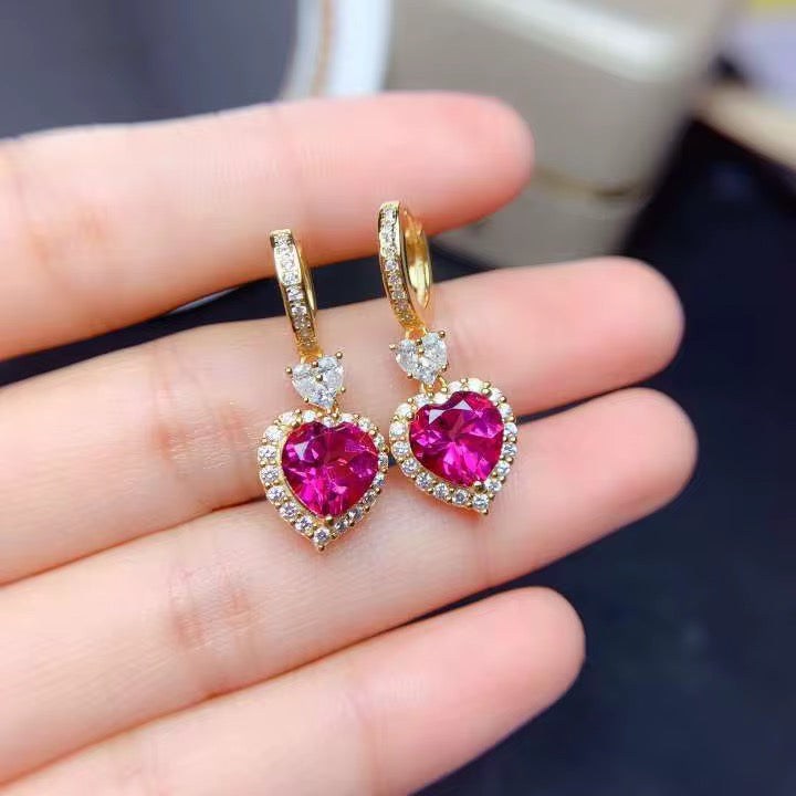 Ruby Heart Jewellery Set