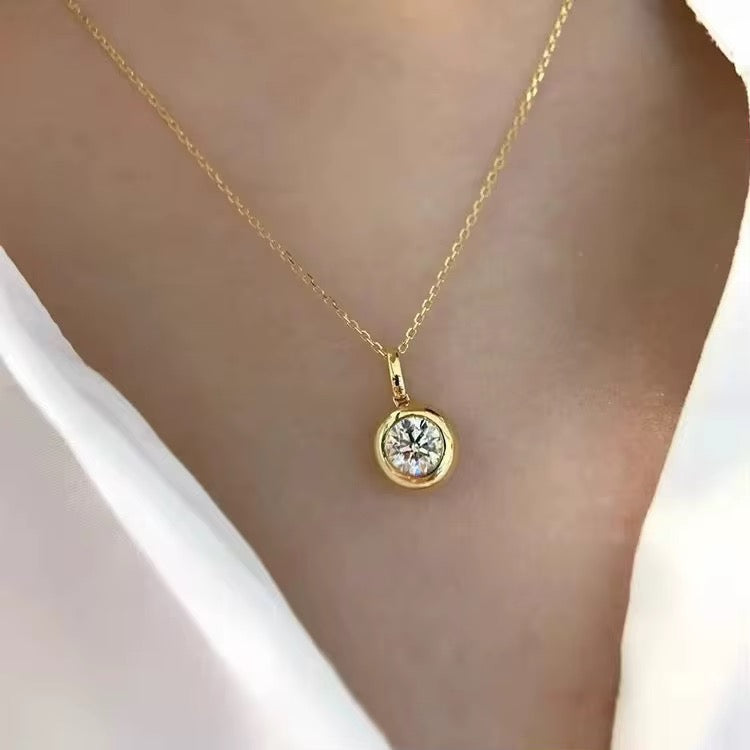 Solitaire Zirconia Pendant Necklace