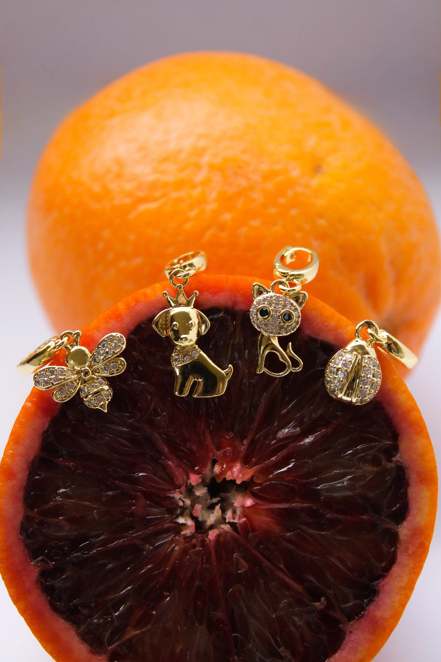 Turtle Zirconia Charm Gold Plated [Villa Valentina]
