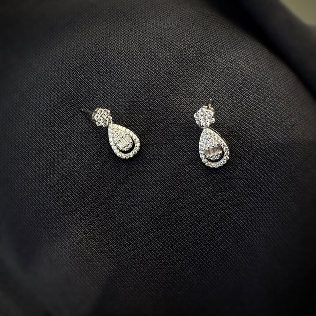 Sterling silver zirconia earrings