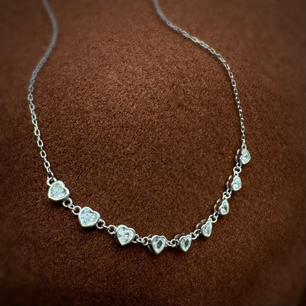 Heart zirconia necklace