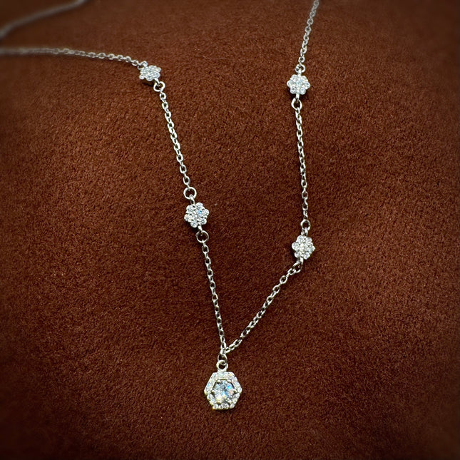 Sterling silver zirconia necklace