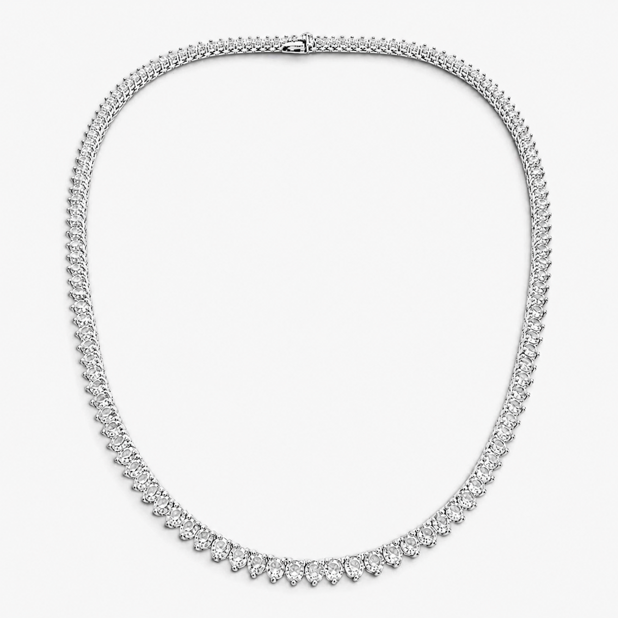 Silver Tennis Necklace [Villa Valentina]
