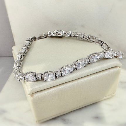 Tennis bracelet oval zirconias