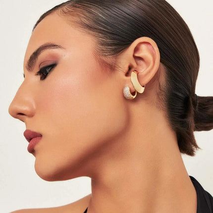 Hoop zirconia earrings