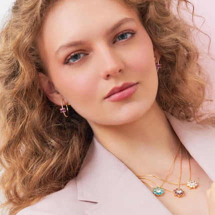 Amethyst zirconia flower set