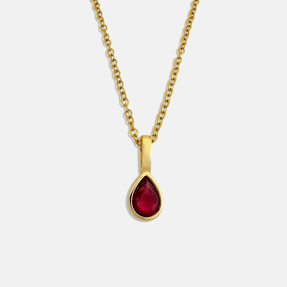 August birthstone chain necklace