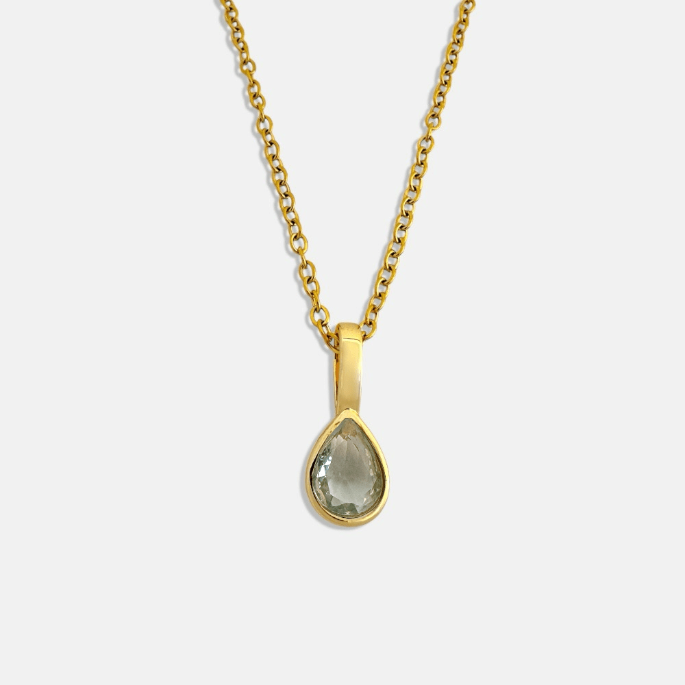 August birthstone chain necklace