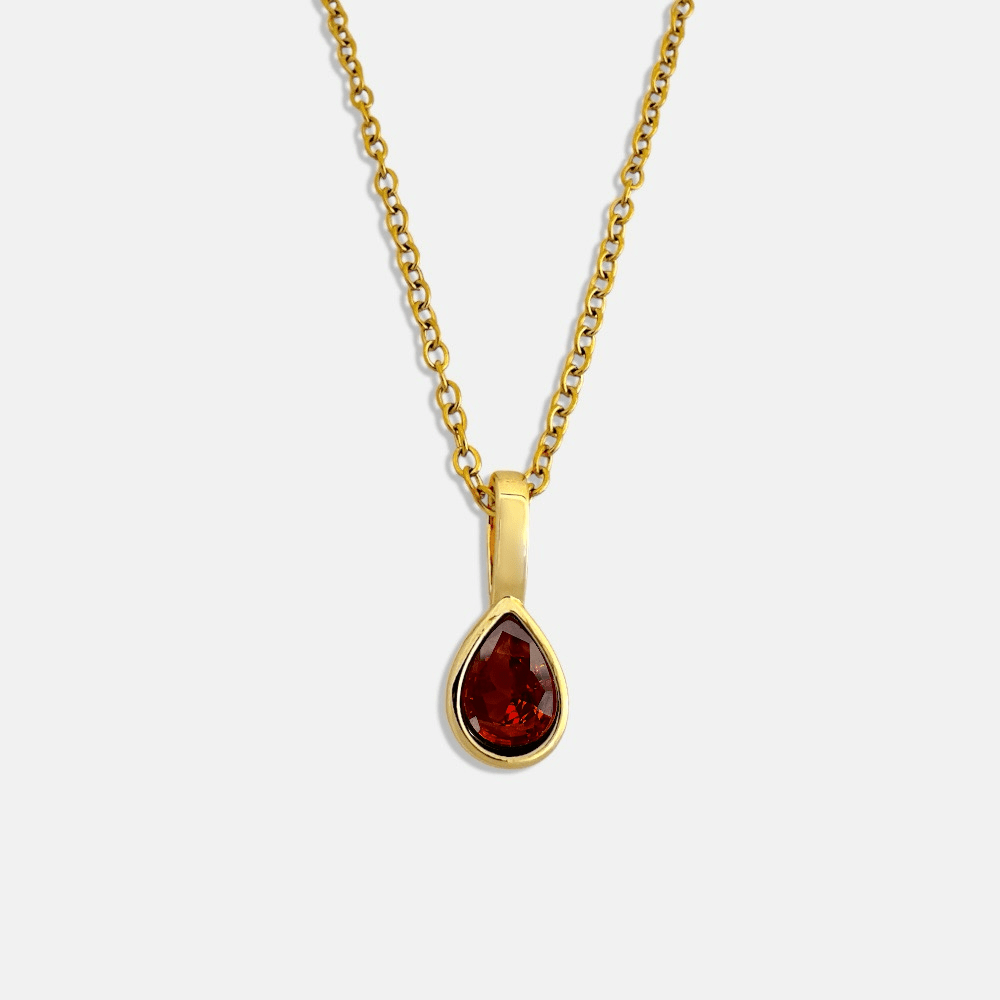 August birthstone chain necklace