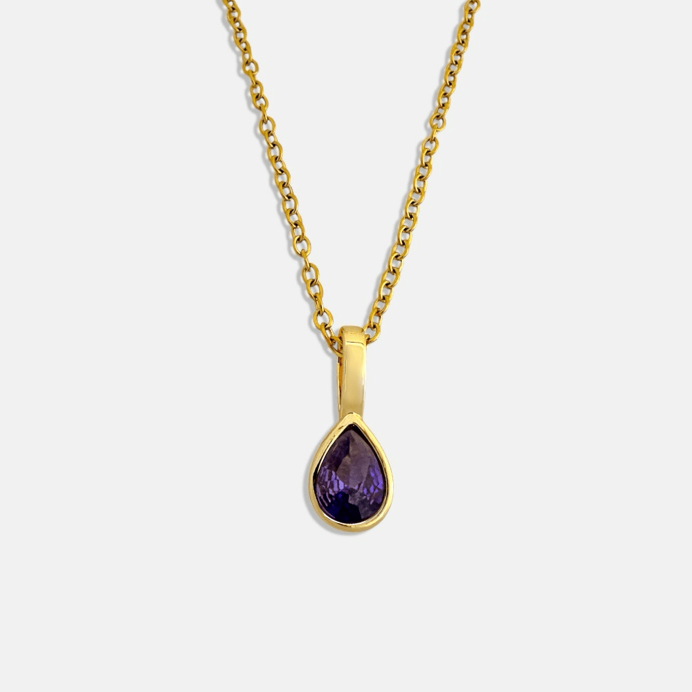 August birthstone chain necklace