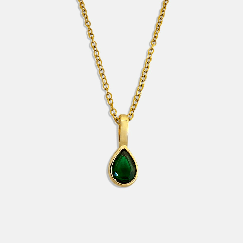 August birthstone chain necklace