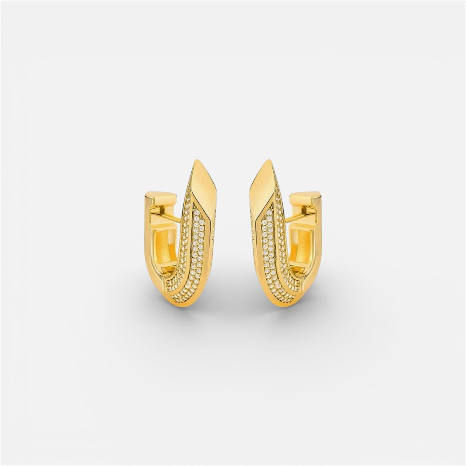 Large Hoop Zirconia Earrings