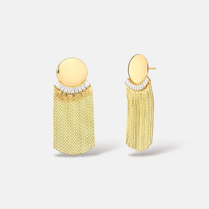 Gold zirconia earrings