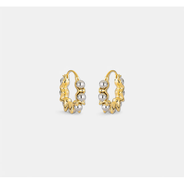 Hoop duo geometric earrings