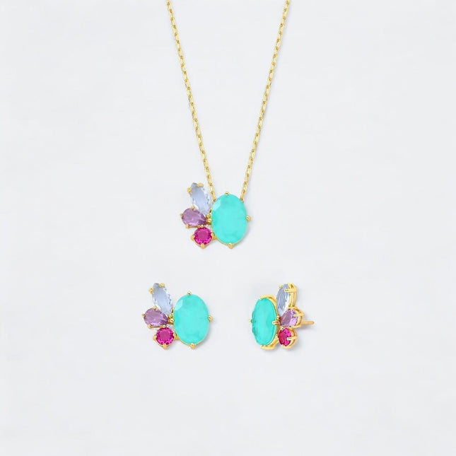 Tourmaline zirconia set