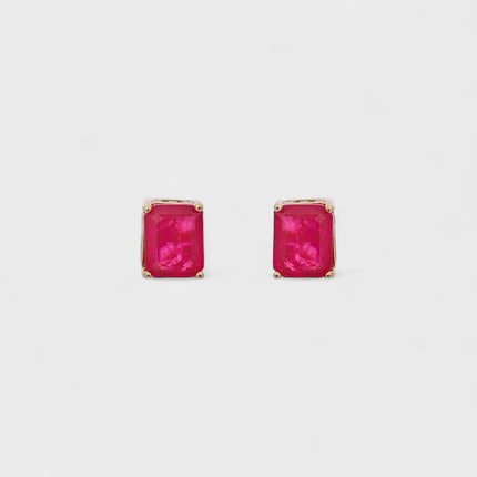 Square pink crystal  earrings