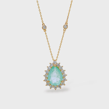 Drop tourmaline necklace