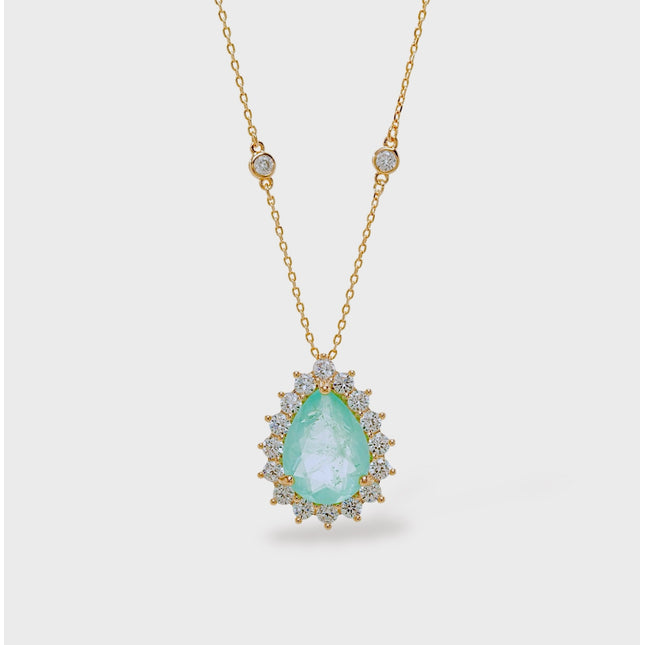 Drop tourmaline necklace