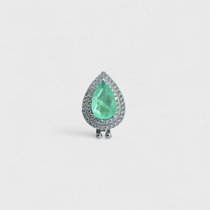 Fusion tourmaline zirconia drop charm