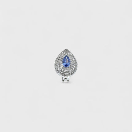 Tanzanite zirconia drop charm