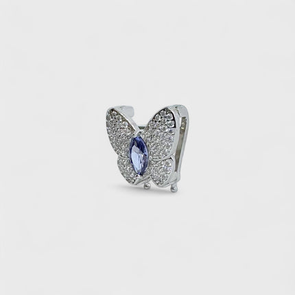 Butterfly tanzanite zirconia charm