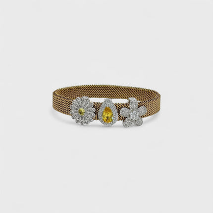 Fancy yellow zirconia charm