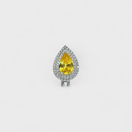 Fancy yellow zirconia charm