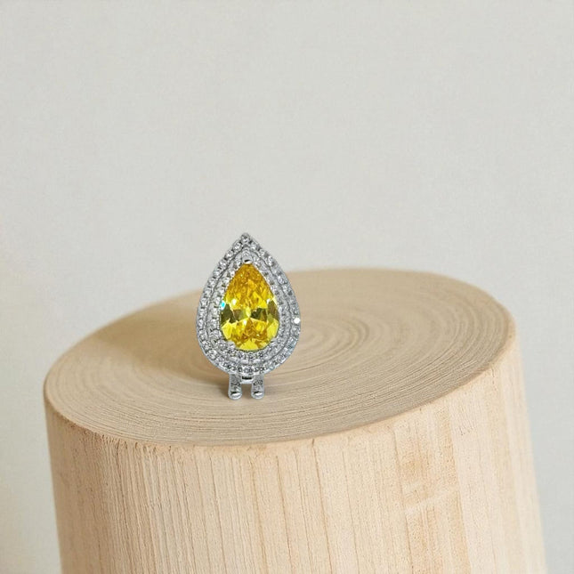 Fancy yellow zirconia charm