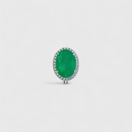 Fusion emerald oval charm