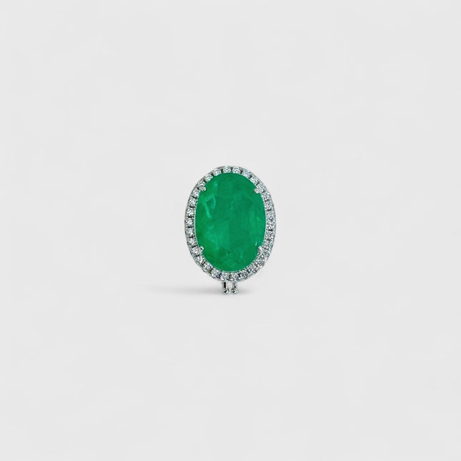 Fusion emerald oval charm