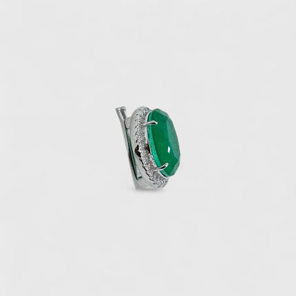 Fusion emerald oval charm