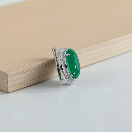 Fusion emerald oval charm