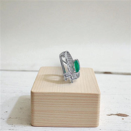 Butterfly emerald zirconia charm