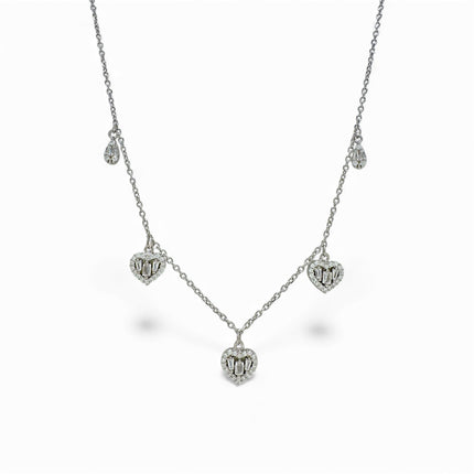Heart zirconia necklace