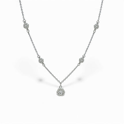 Sterling silver zirconia necklace