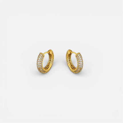Half hoop zirconia earrings