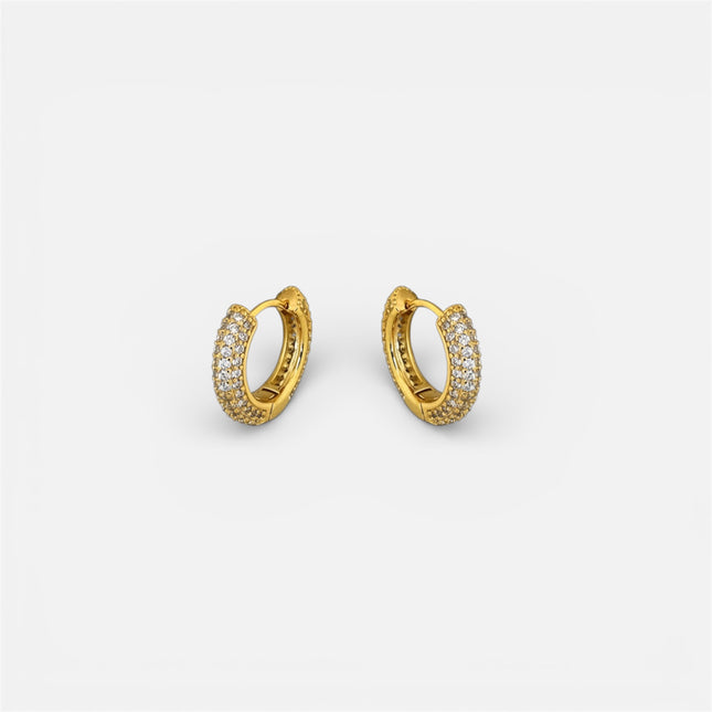 Half hoop zirconia earrings