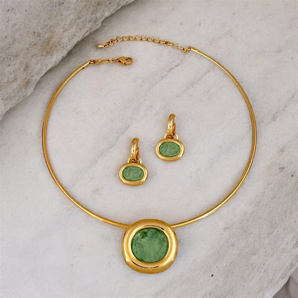 Fusion Tourmaline crystal  round set