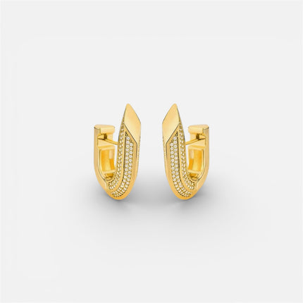 Hoop zirconia earrings