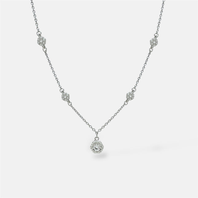 Sterling silver zirconia necklace